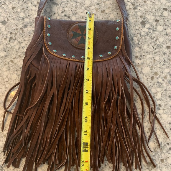 Kobler purse fringe w/ turquoise! Crossover - Picture 12 of 15